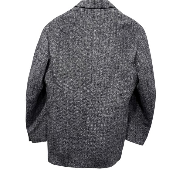 J Crew Men's Wool Herringbone Blazer Jacket, Black, 40L - Picture 7 of 8